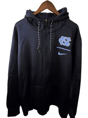Nike Logo Stack Performance Carolina Tar Heels Full-Zip Hoodie XXL - Navy